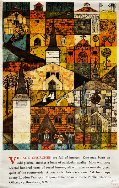 London Transport Poster - Village Churches