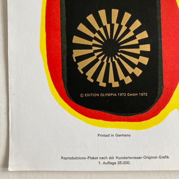 1972 Olympic Poster - Friedrich Hundertwasser