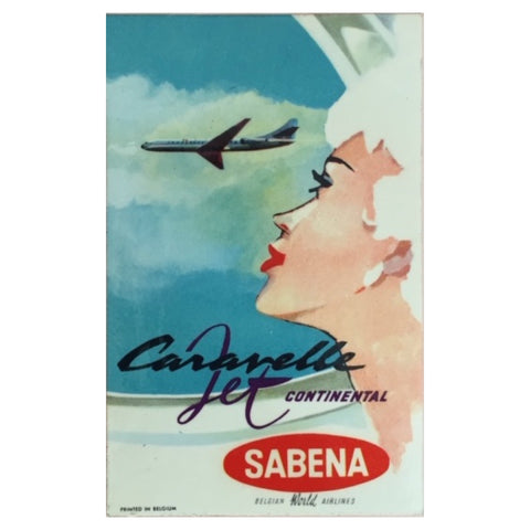 Luggage Label - Sabena Caravelle Jet