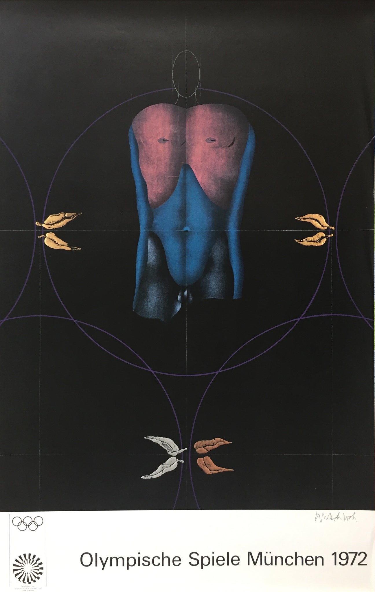 1972 Olympic Poster - Paul Wunderlich