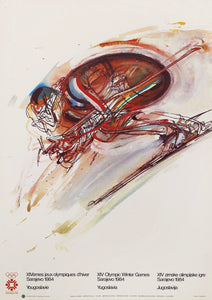 1984 Winter Olympics Poster - Downhill Ski