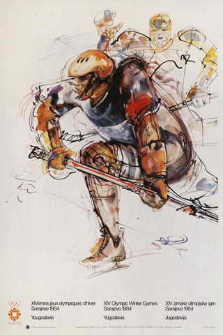 1984 Winter Olympics Poster - Ice Hockey