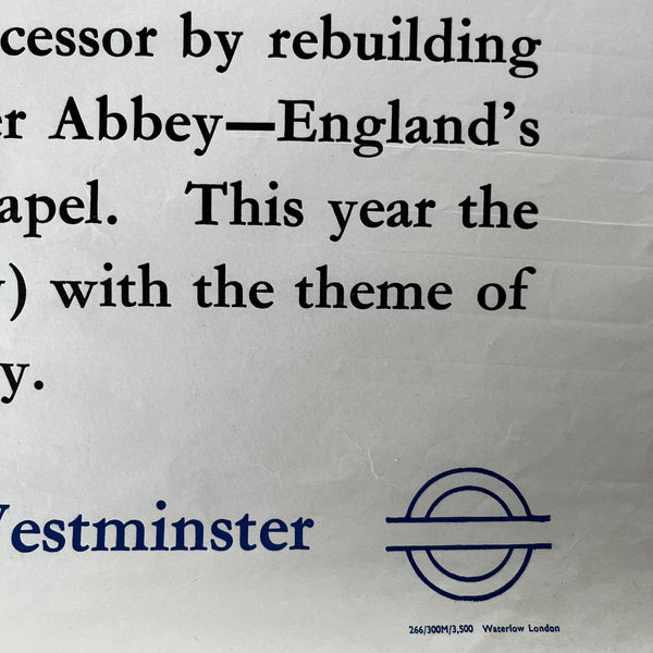 LT Poster - Westminster Abbey