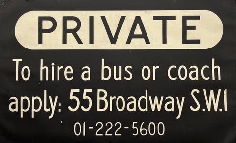 Private Bus Destination Blind