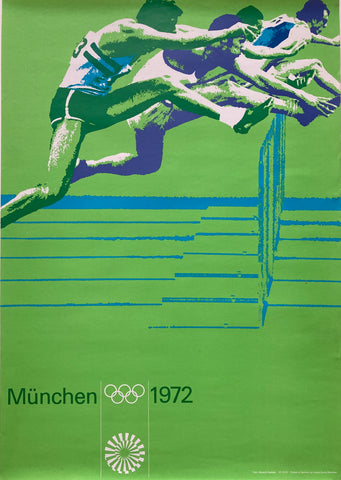 1972 Olympics Poster - Hurdles