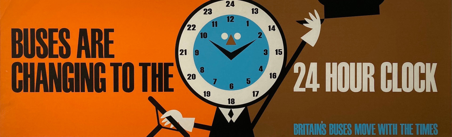 24 Hour Clock Coach Poster