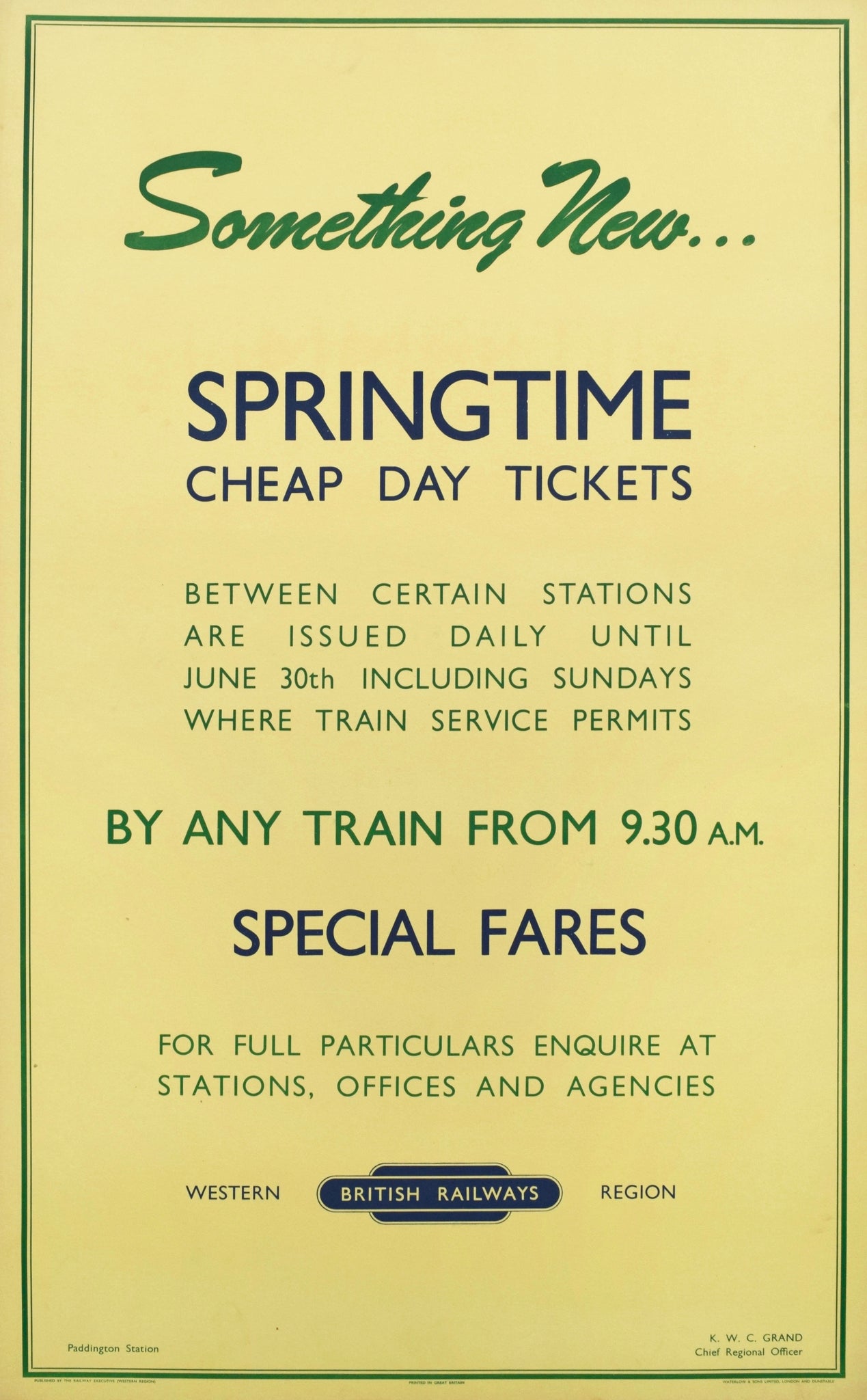 BR Poster - Special Fares