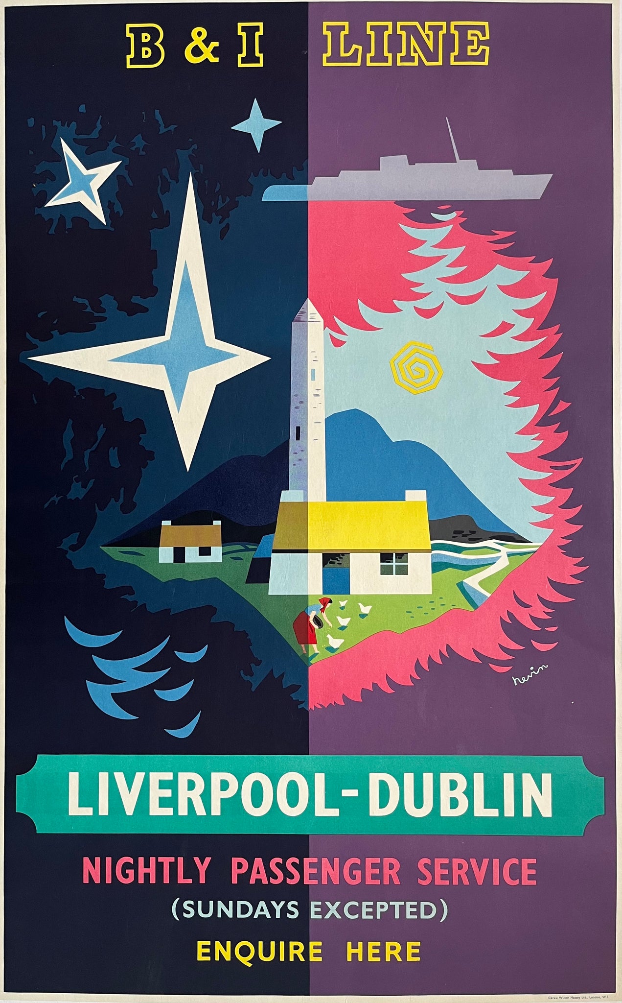 B & I Line Liverpool-Dublin Poster