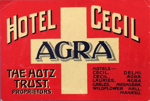 Luggage Label - Hotel Cecil, Agra